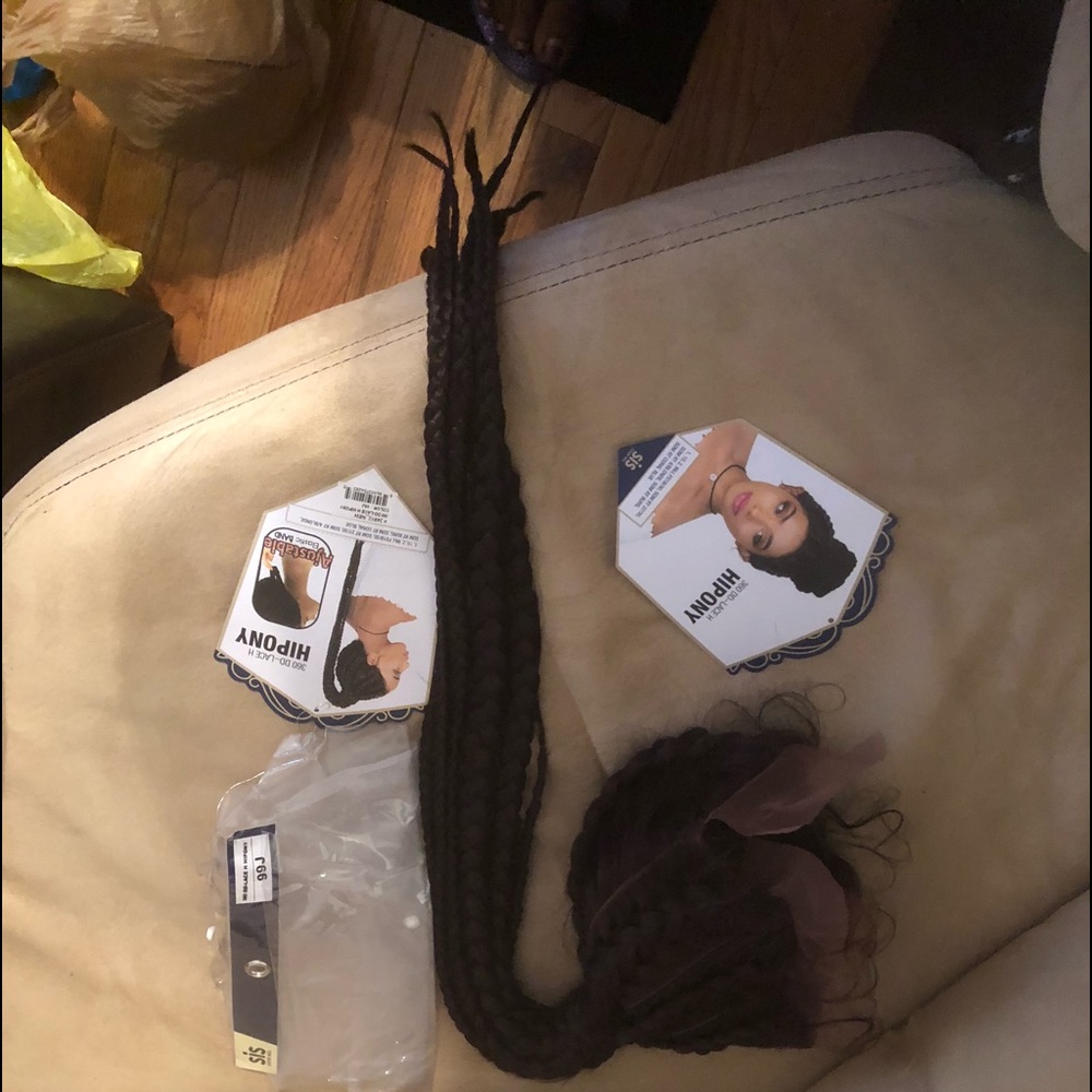 360 Double Dutch Braided High Ponytail Lace wig